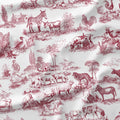 Farm Red Toile De Jouy Fabric