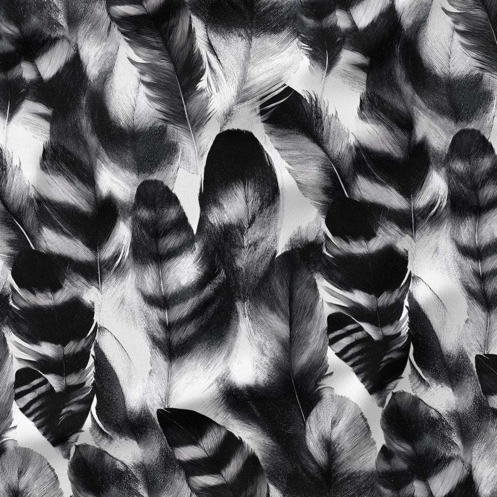 Feathers B&W Fabric