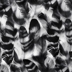 Feathers B&W Fabric