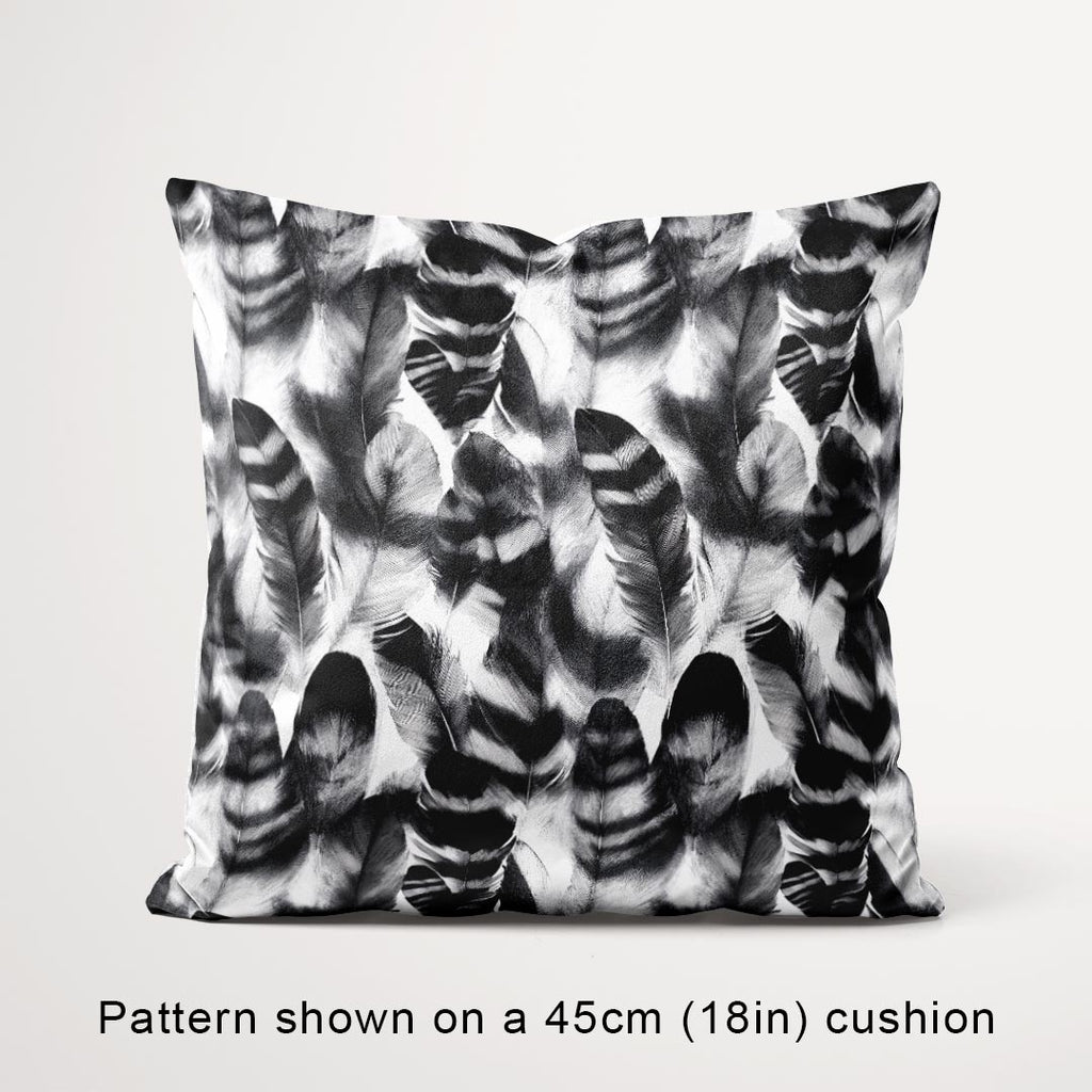 Feathers B&W Fabric