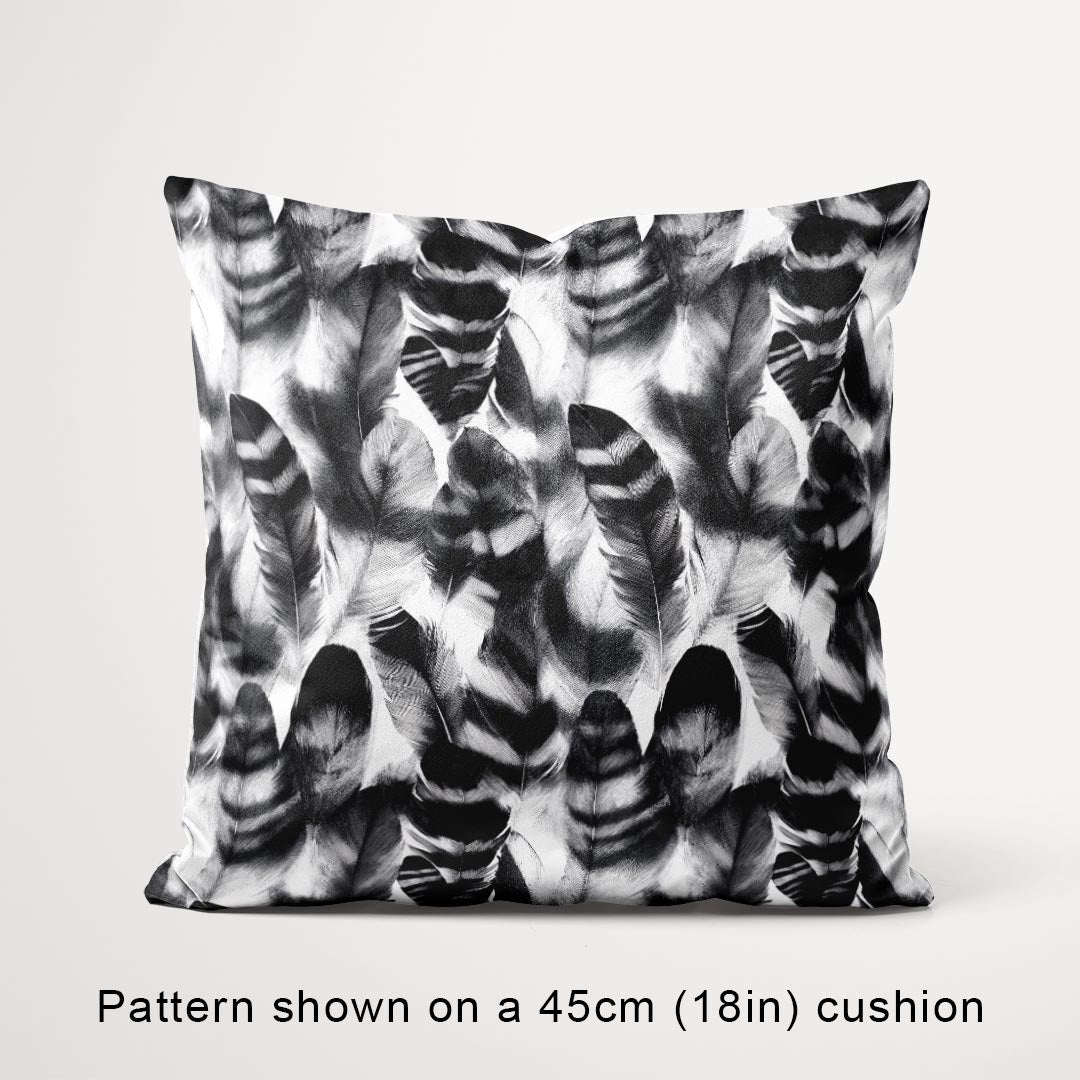 Feathers B&W Fabric