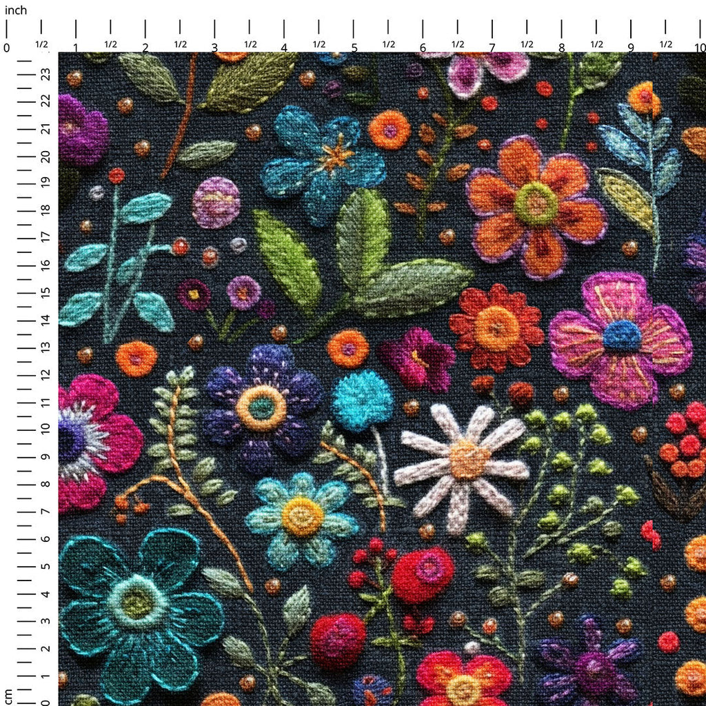 Felicia Floral Embroidery Fabric