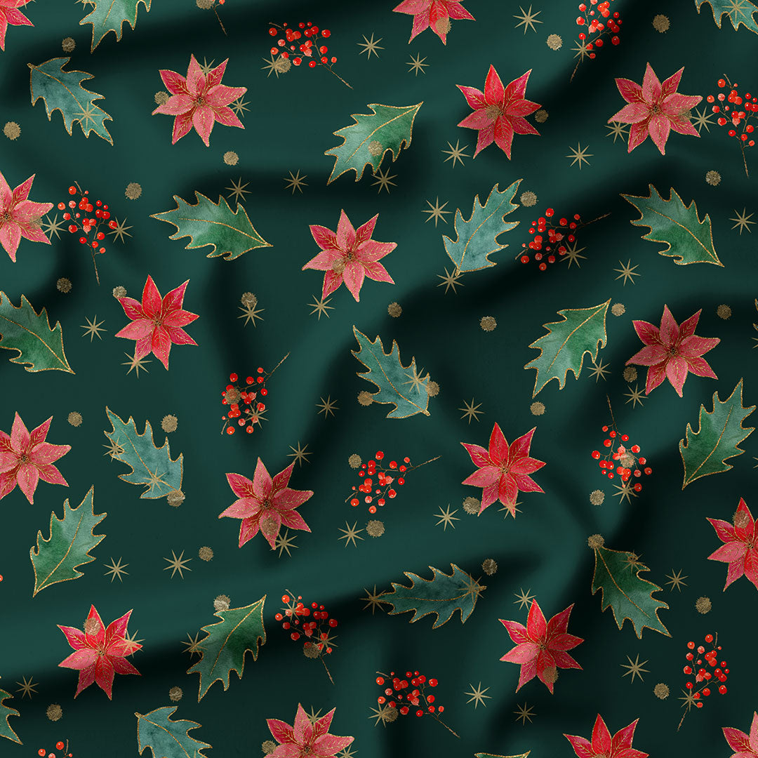 Festive Evergreen Fabric