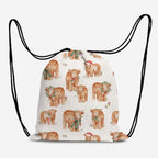 Festive Highland Coos Fabric