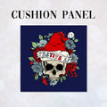 CUSHION Panel Festive Skull Navy CP-797