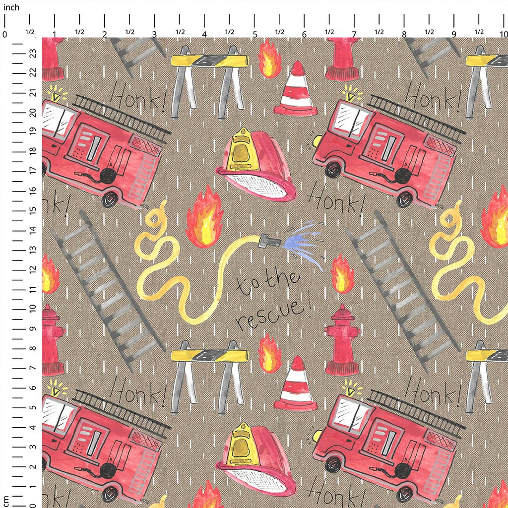 Fire Engine Beige Fabric