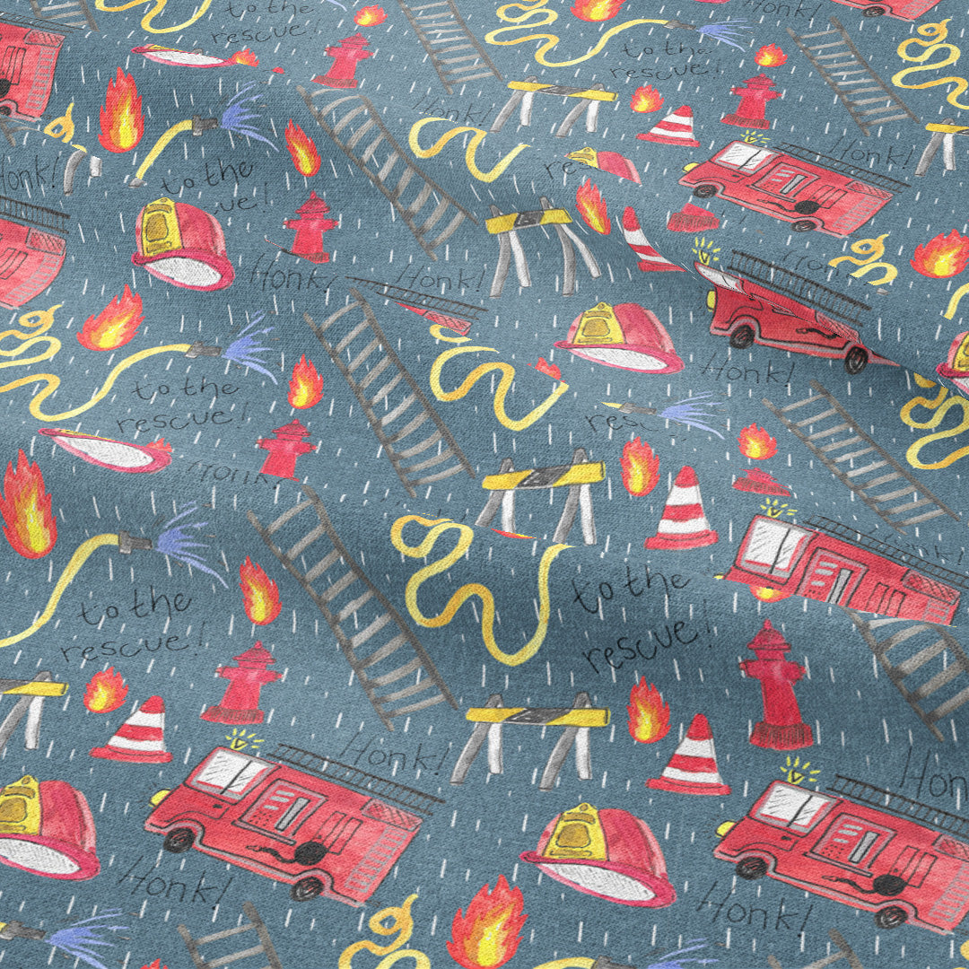 Fire Engine Blue Fabric