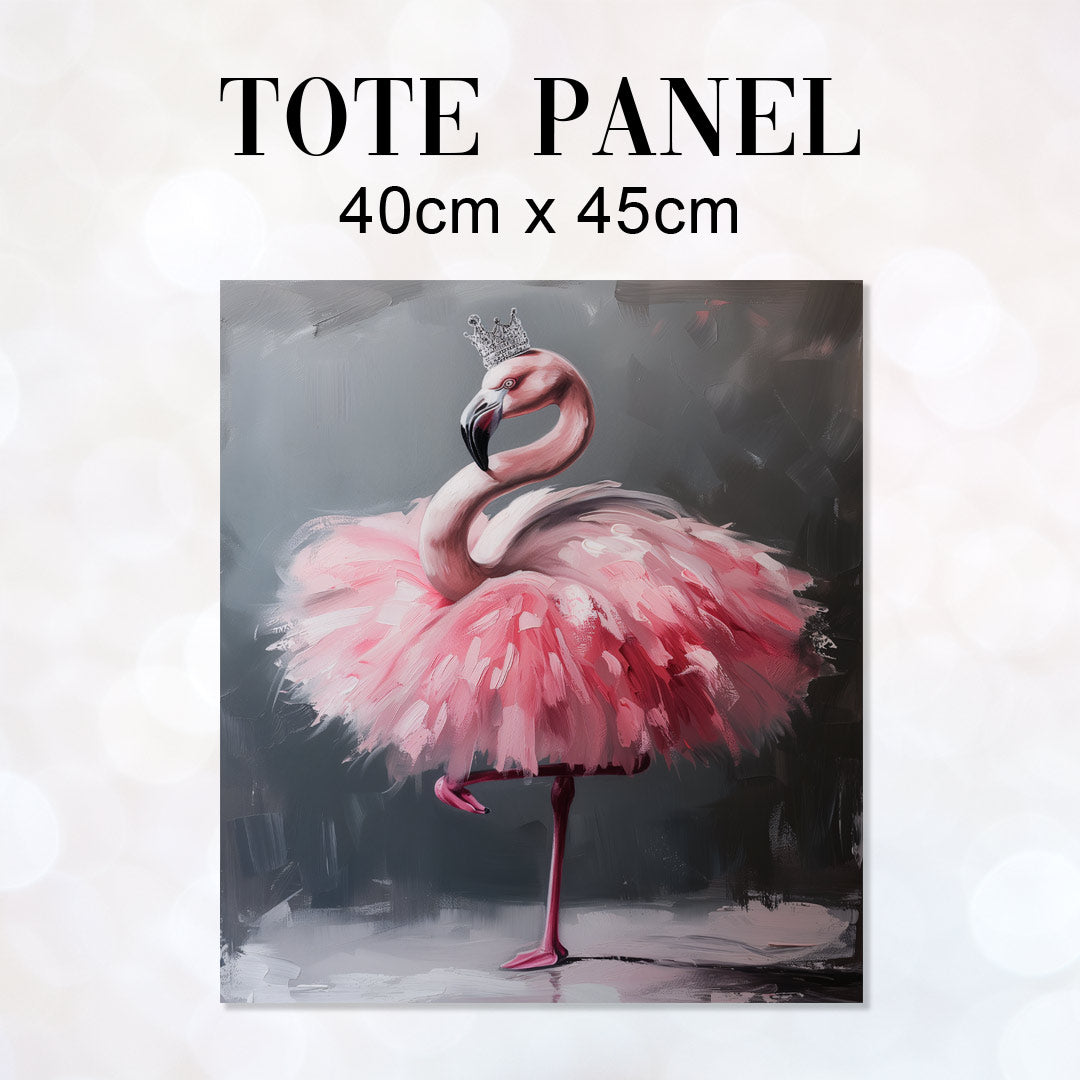 TOTE Fabric Bag Panel Flamingo Ballerina TP-277