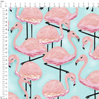 Flamingo Mint Fabric
