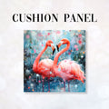 CUSHION Fabric Panel Flamingos Splashes CP-1273