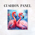 CUSHION Fabric Panel Flamingos Blue CP-1275