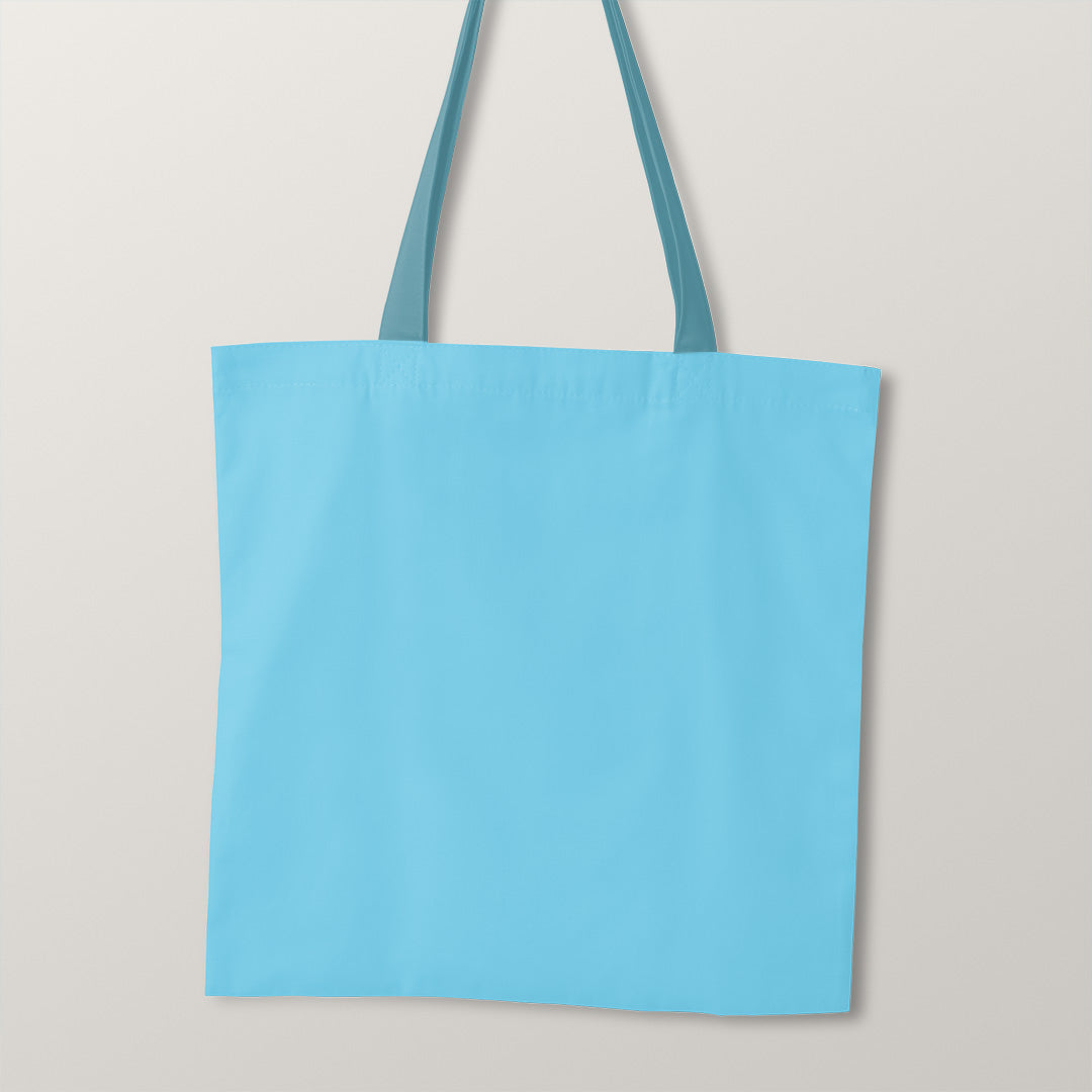 TOTE CO-ORD Flamingos Blue Fabric Bag Panel