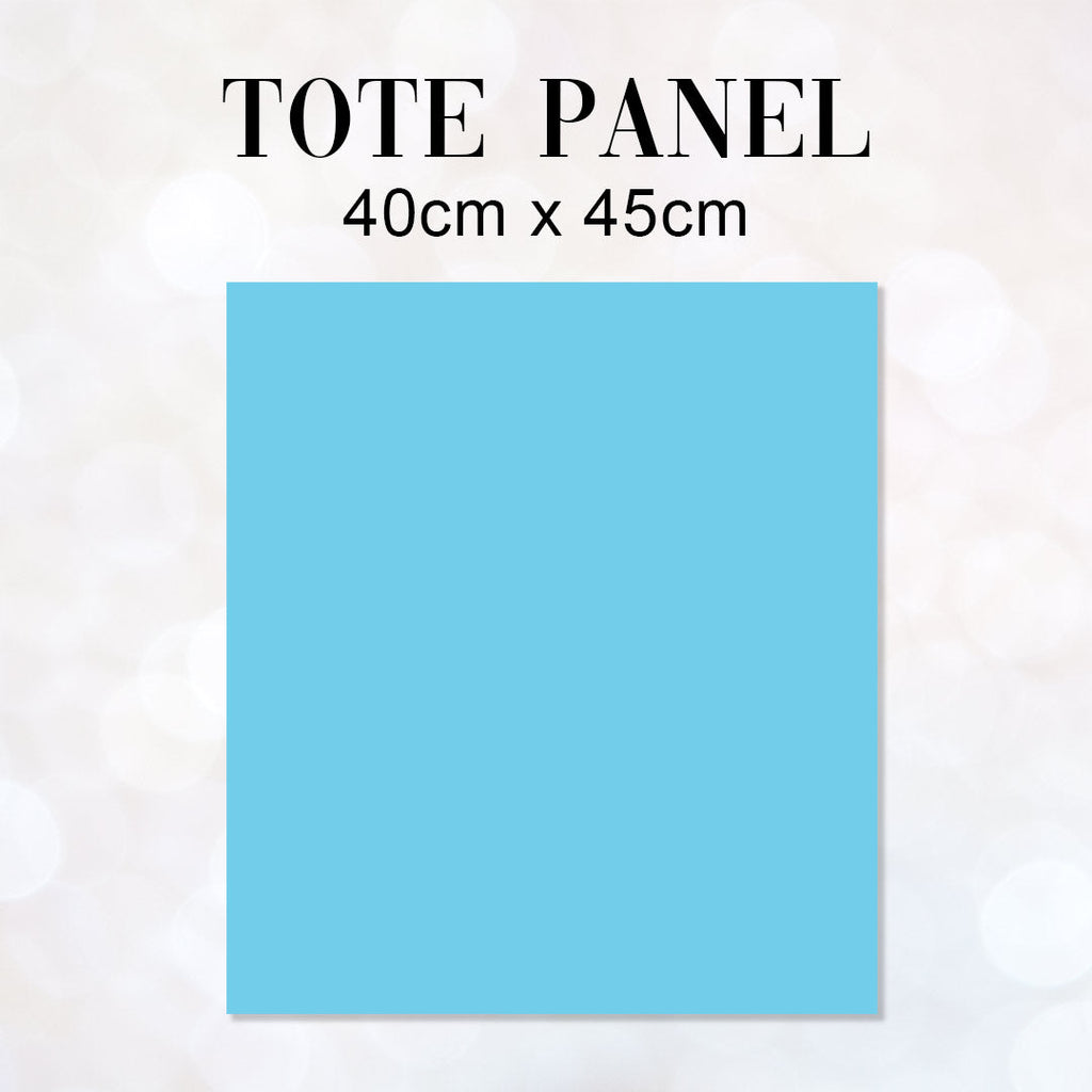 TOTE CO-ORD Flamingos Blue Fabric Bag Panel