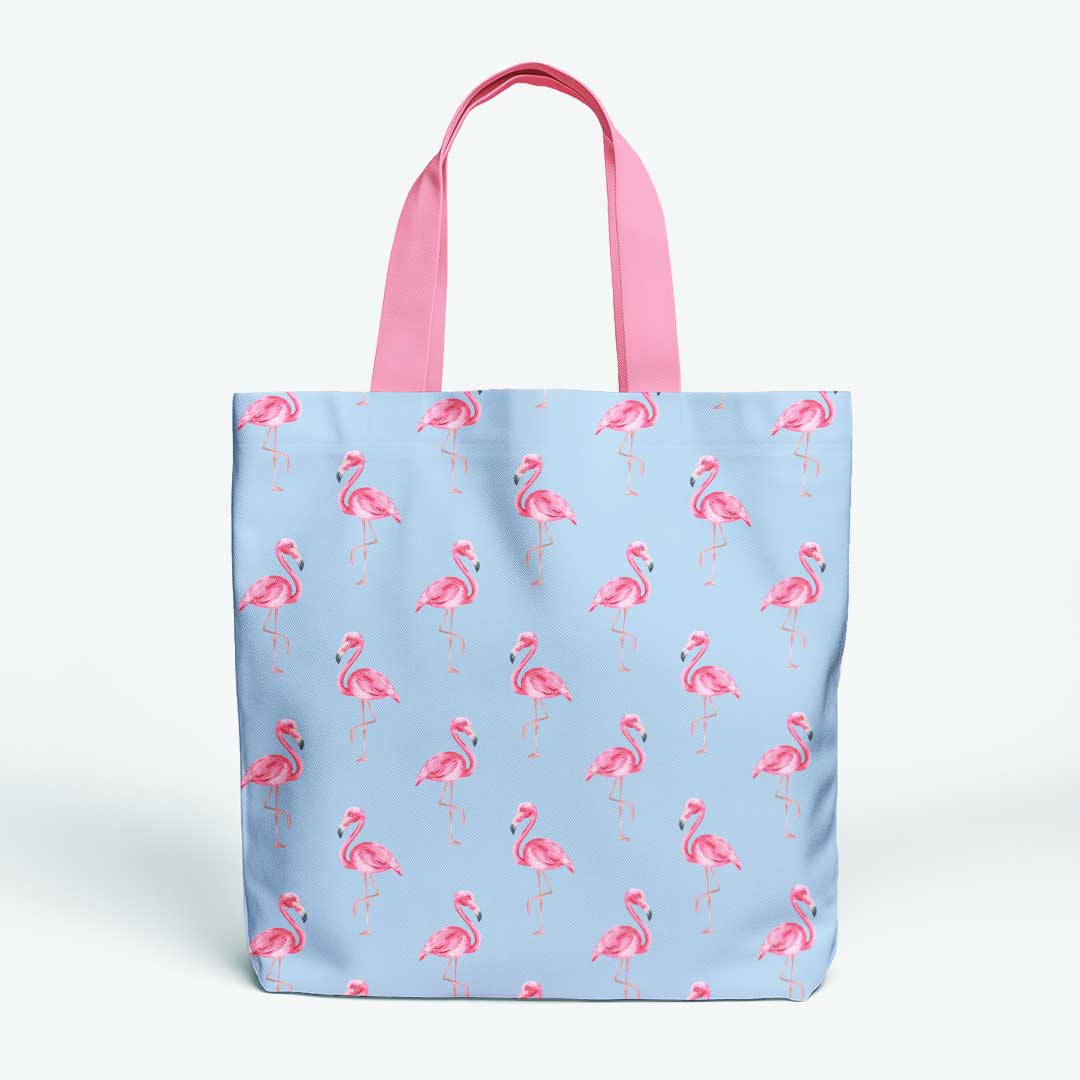 Flamingos Blue Fabric