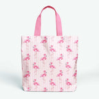 Flamingos Pink Stripes Fabric