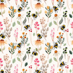 Floral Bees Fabric