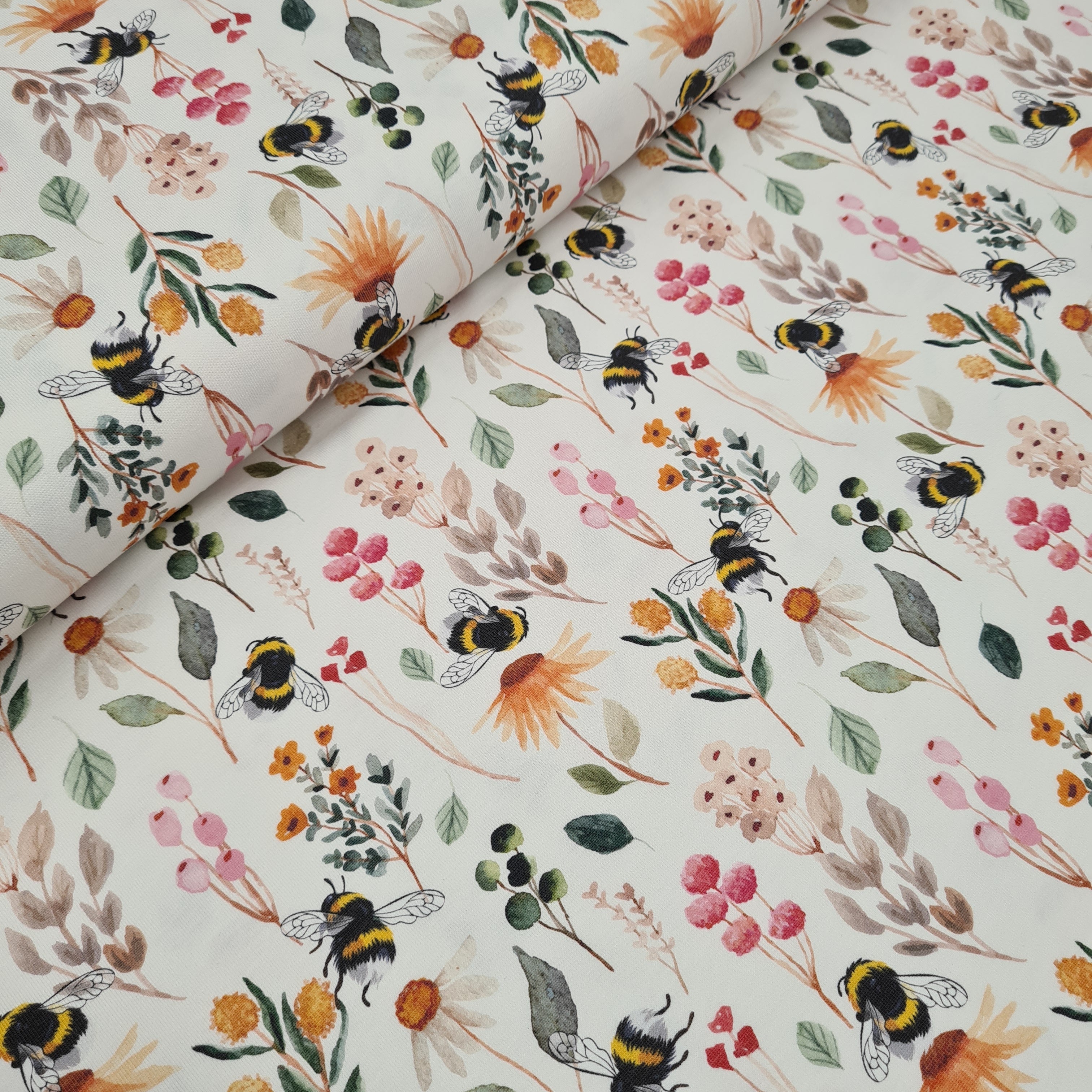 Floral Bees Fabric