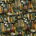 Floral Book Shelves Fabric