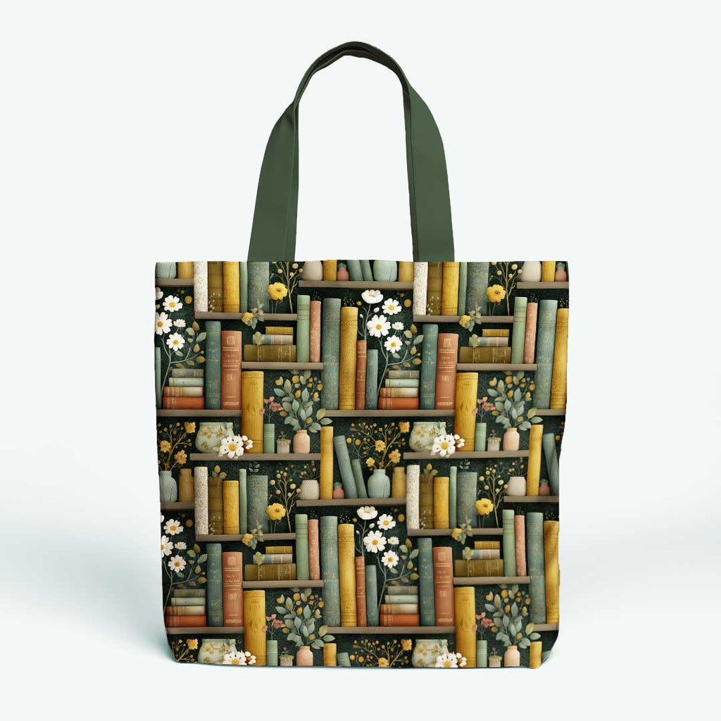 Floral Book Shelves Fabric