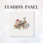 CUSHION Fabric Panel Floral Bunny CP-1277
