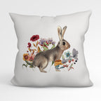 CUSHION Fabric Panel Floral Bunny CP-1277