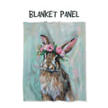 Floral Rabbit Fabric Blanket Panel BP-40