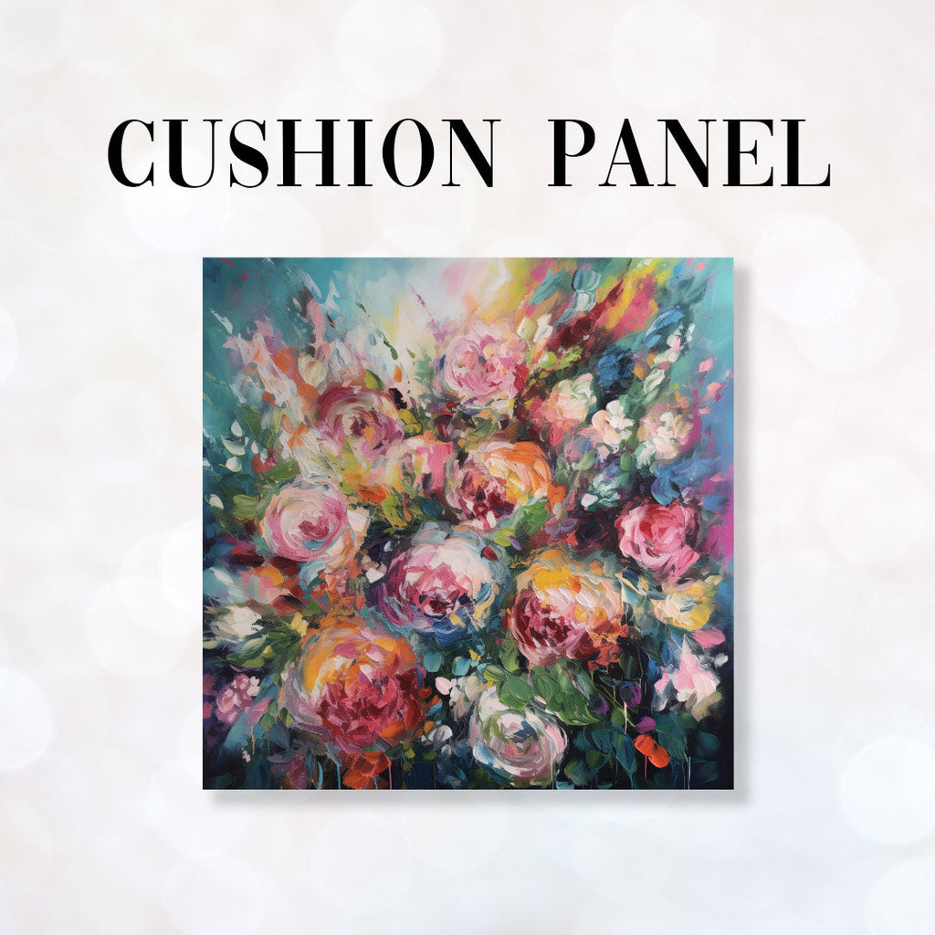 CUSHION Fabric Panel Floral Burst CP-1279