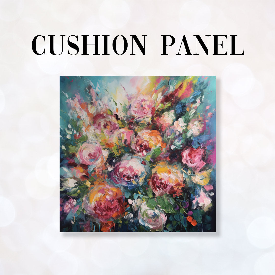 CUSHION Fabric Panel Floral Burst