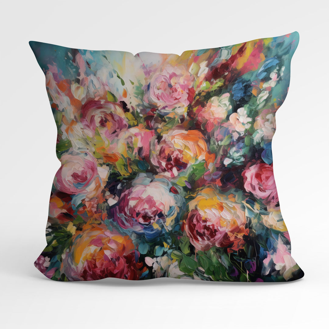 CUSHION Fabric Panel Floral Burst