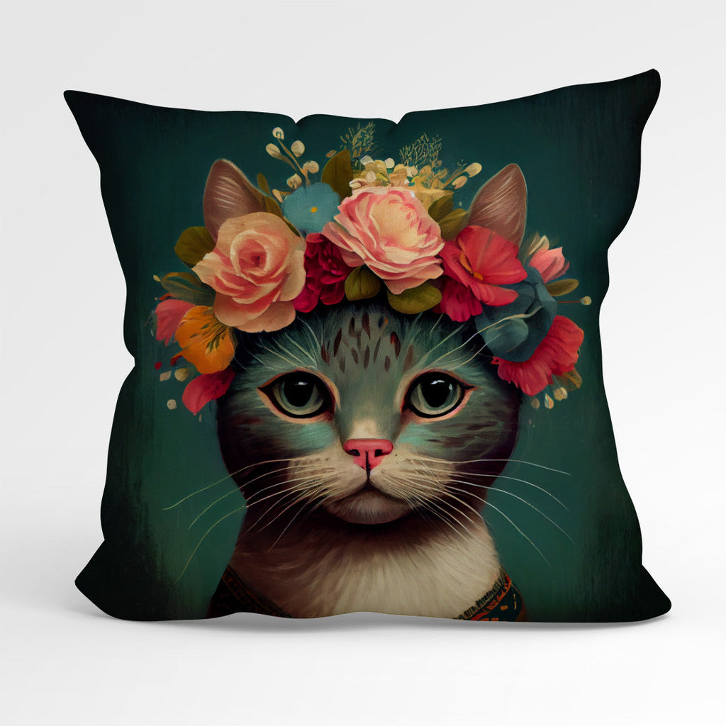 CUSHION Fabric Panel Floral Cat 1 CP-1281