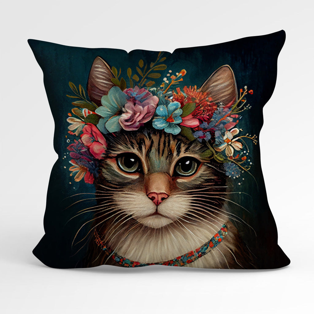 CUSHION Fabric Panel Floral Cat 2 CP-1283