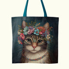 TOTE Floral Cat 2 Fabric Bag Panel