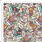 Floral Cats Fabric