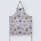Floral Cows Aqua Fabric