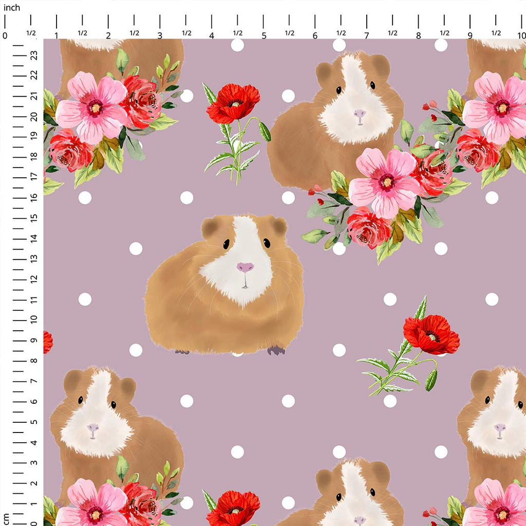 Floral Guinea Pigs Fabric