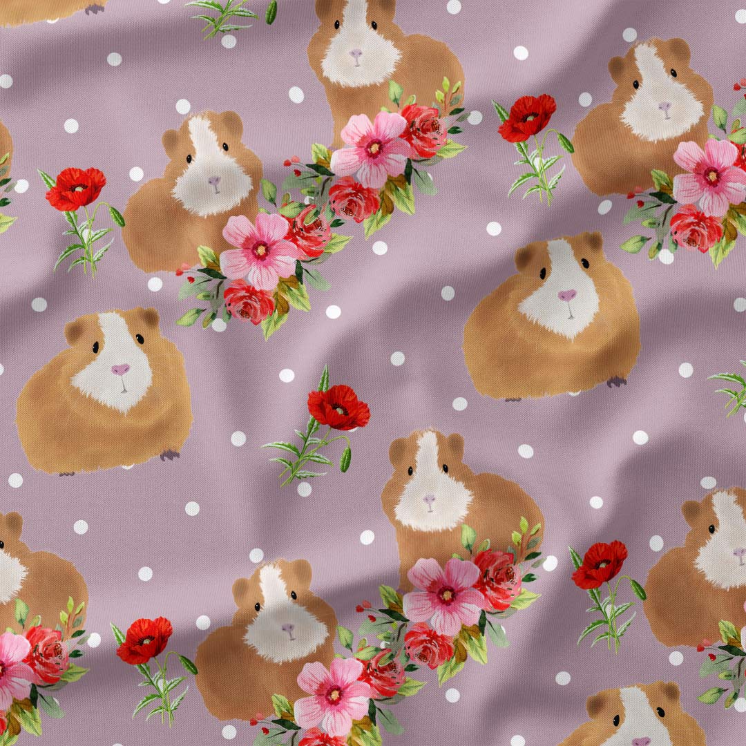 Floral Guinea Pigs Fabric
