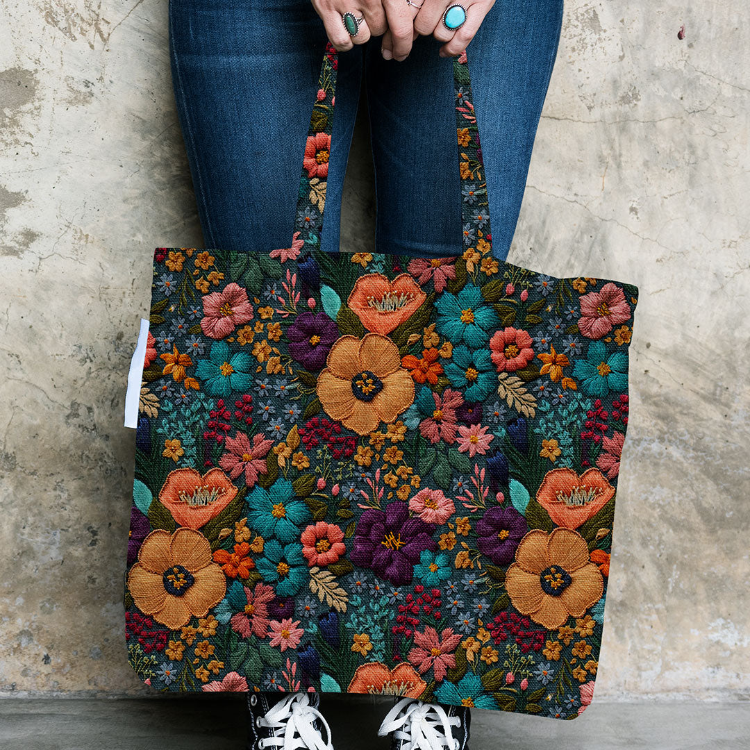 Floral Kaleidoscope Embroidery Fabric
