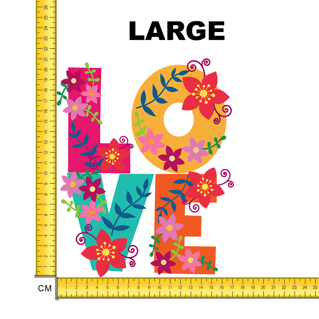 Floral Love Iron on Fabric Heat Transfer DTF-119