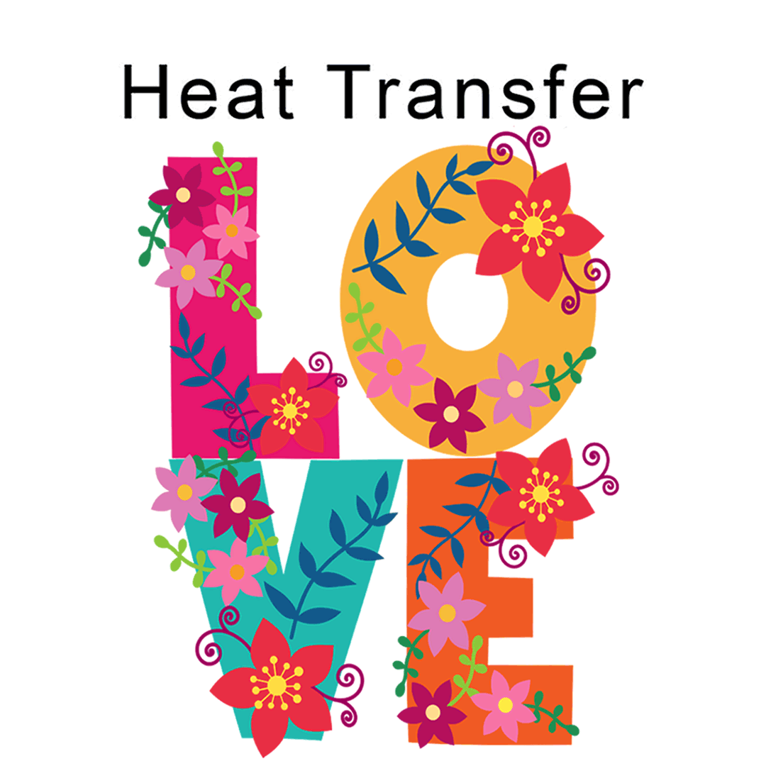 Floral Love Iron on Fabric Heat Transfer DTF-119
