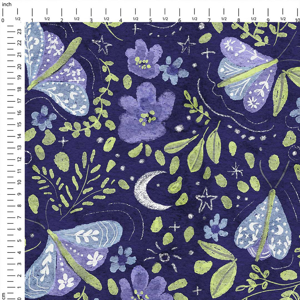Floral Moths Fabric