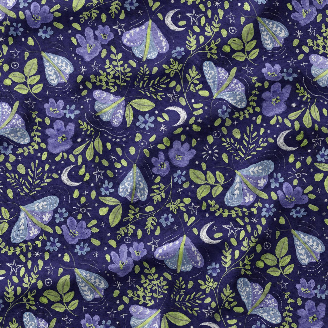 Floral Moths Fabric