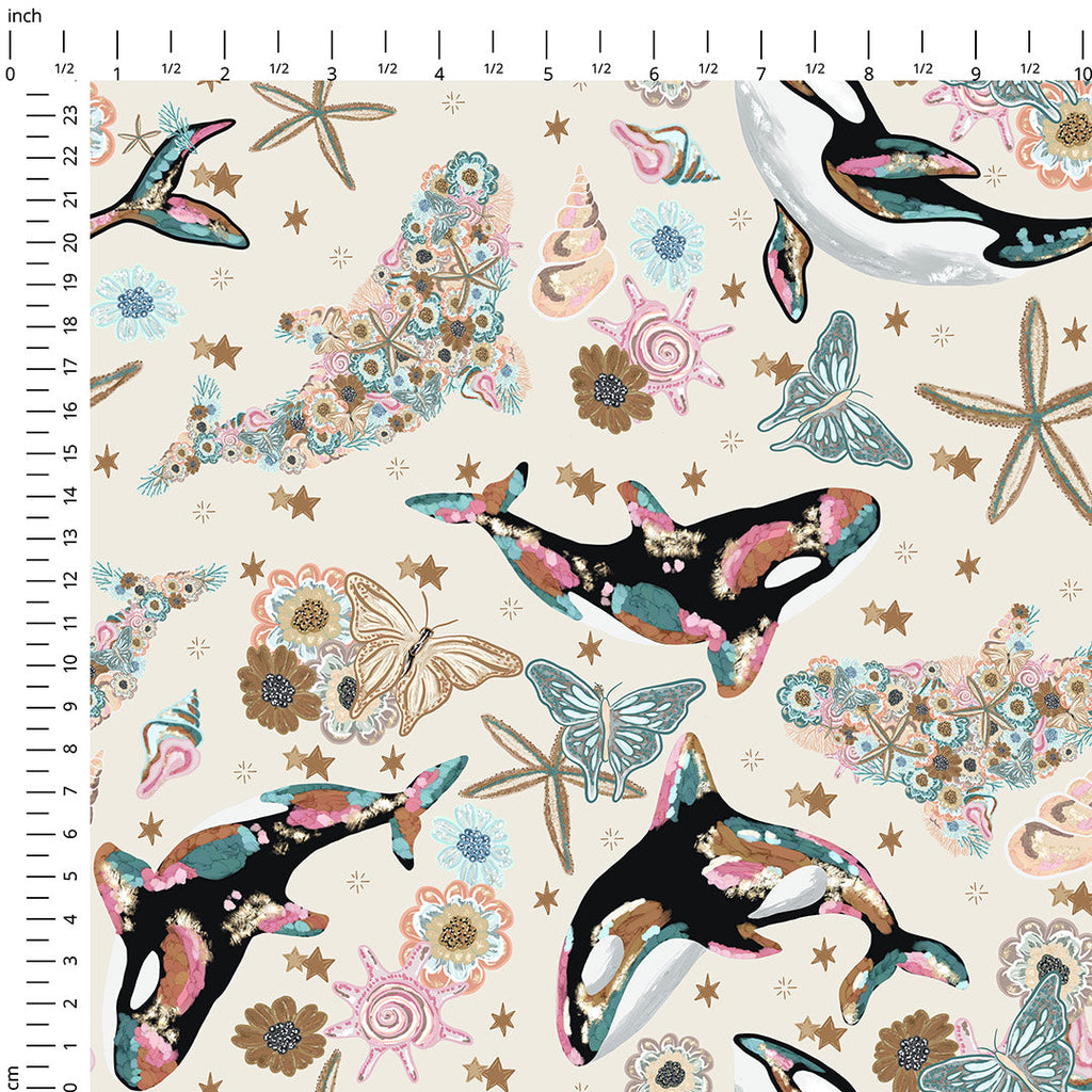 Floral Orcas Cream Fabric