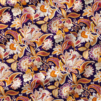 Floral Paisley on Navy Fabric