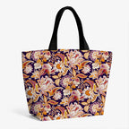 Floral Paisley on Navy Fabric