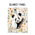 Floral Panda Fabric Blanket Panel BP-39
