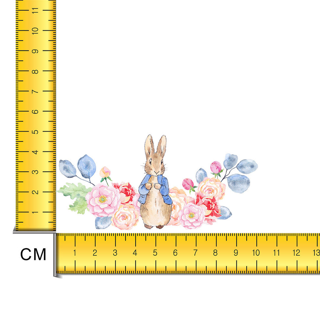 Floral Rabbit Wreath Iron on Fabric Heat Transfer DTF-134
