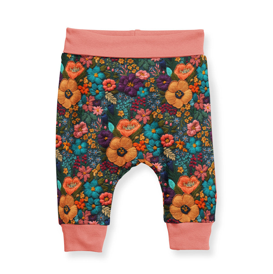 Floral Kaleidoscope Embroidery Fabric