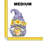 Flower Basket Gnome Iron on Fabric Heat Transfer DTF-110