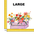 Flower Box Iron on Fabric Heat Transfer DTF-116