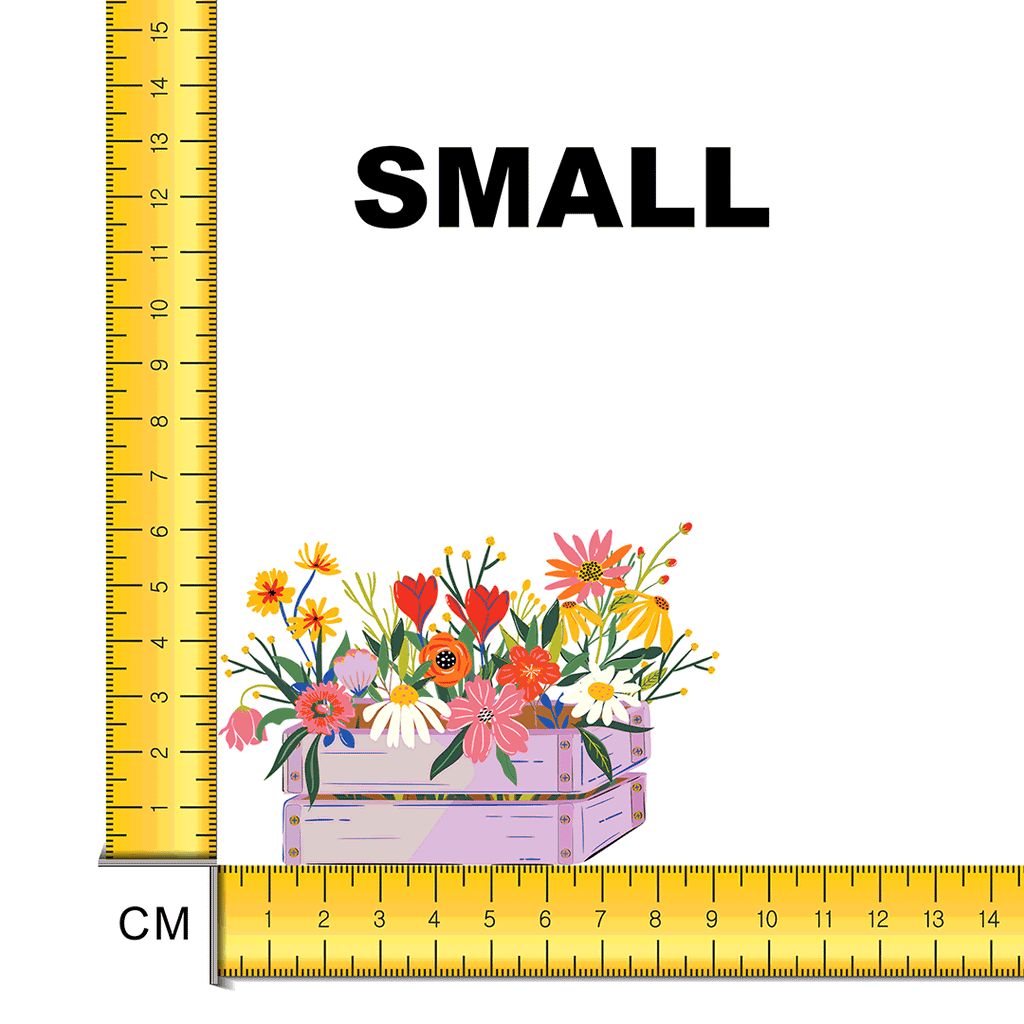 Flower Box Iron on Fabric Heat Transfer DTF-116